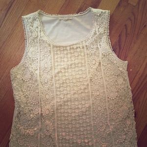 Adiva crochet cream tank top cream great condition